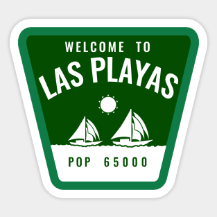 Las Playas Sign Sticker